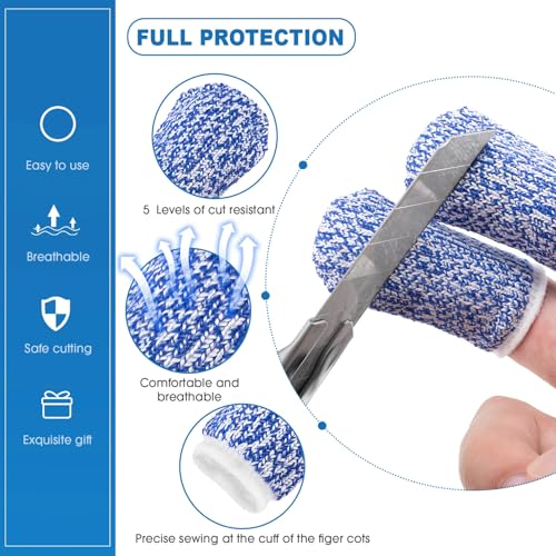 11 Pieces Finger Guard Set for Cutting Include 4 Stainless Steel Knife Cutting Protector 2 Thumb Guard Protector 2 Finger Cots Potato Butter Lettuce Crinkle Cutter Onion Holder Slicer Mandoline Slicer