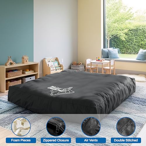 Skil-Care Crash Pads for Kids Sensory, High-Density Foam Crash Mat, Nylon | Water-Resistant Cover Crash Pads with Mesh Vents from 3x4ft to 8x8ft for Daily Use in Sensory Rooms, Schools, Clinics, Home - size: 8x8 Feet