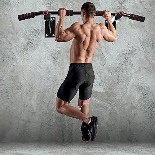 Wall Mounted Pull Up Bar for Indoor Workout,Multifunctional Chin Up Bar Fitness Bar with 3 Holding Positions,Space Saving