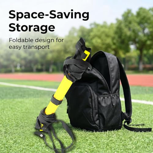 20ft Agility Ladder Training Ladder Speed | Speed Ladder for Soccer, 12 Adjustable Rungs, Durable, Carry Bag & Straps, Yellow, Footwork Training for Athletes - color: 2 Pack-Yellow