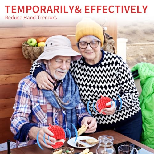 Physical Vibration Therapy Ball, Presents Gifts for Women | Rechargeable Vibrating Massage Ball 4-Speed Mode, Hand Therapy Balls, Relief Hand Tremors (Parkinson), Stress Relief