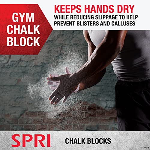 SPRI Chalk Block & Chalk Ball for Gymnastics, Rock Climbing, Bouldering, Rings, Weightlifting, Pool Billiards - size: 2 oz Block (96-Pack)