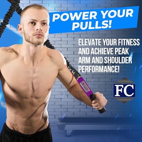 X-Over Arm & Shoulder Training Resistance Bands for Home Exercise & Upper Body Workouts, Portable Gym Equipment for Strength, Rehabilitation & Stretching for Men & Women - 55lb Ultra Heavy