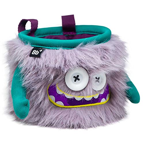 8BPLUS Chalk Bag for Rock Climbing and Bouldering, Chalk Pouch incl Belt & Biner – Cute Funny Character Design, Wide Opening, Gear with Personality, Gift for Climbers - style: GIBSON