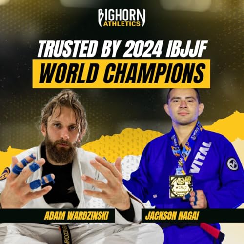 Bighorn Athletics Jiu Jitsu Finger Tape | Residue-Free Athletic Finger Tape for Sports & Injuries: Rock Climbing, Volleyball, Football, Basketball, Hands & Toes | 0.3-Inch x 45-feet, 8-Rolls, Blue | For Jiu Jitsu, Rock Climbing, Volleyball, Football, Hand