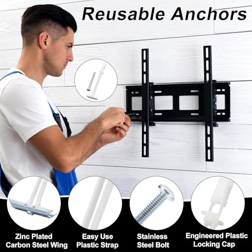 Heavy Duty Drywall Anchor Bolts with 1/4"-20 Fastener Suitable for TV Mounting Hollow Wall Anchor Bolt Screw Kit Supports Up to 270 lbs Each on 1/2 Inch Drywall Pack of 10 - size: 1/4"-20：Pack of 10