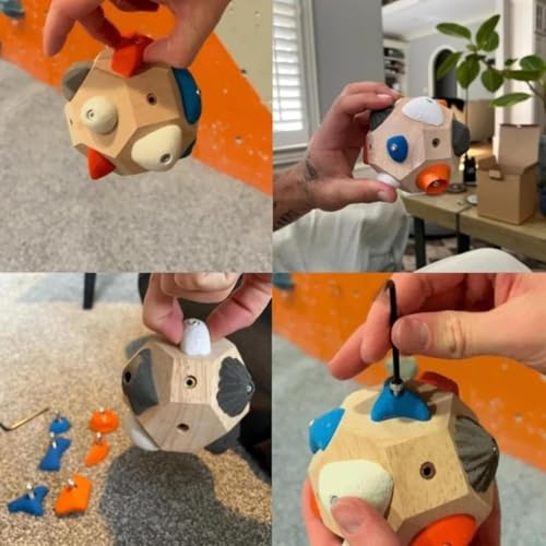 Handcrafted Boulder Rock Climbing Block, Realistic Resin Training Hold for Grip Strength and Finger Training, Indoor Outdoor Climbing Wall Accessory, Portable Home Gym Bouldering Stone for Athletes