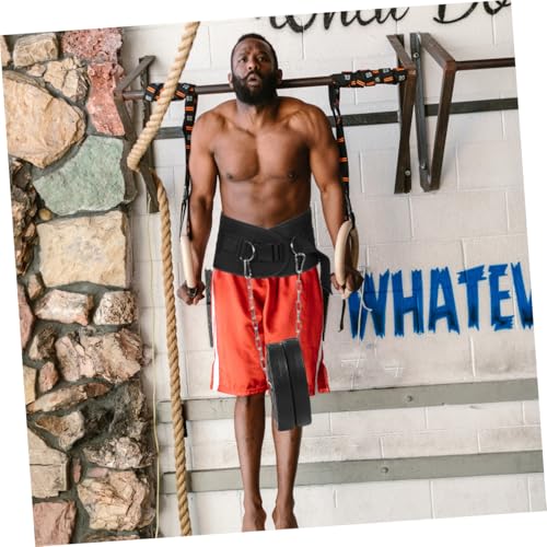 ibasenice Weighted Pull-up Dip Belt with Chain for Strength Training Adjustable Weight Lifting Belt Sturdy Fitness Equipment for Muscle Building