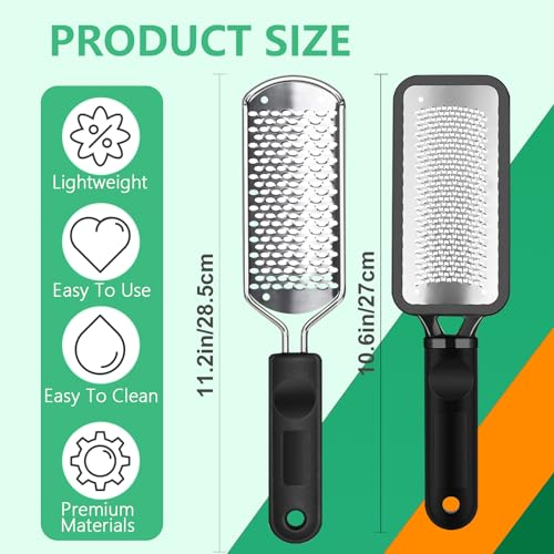 Professional Pedicure File and Callus Remover - Stainless Steel Material, Ergonomic Handle, can Easily Remove Hard Skin, Callus, Dryness, Leaving Your feet Soft and Smooth (Home/Salon use)