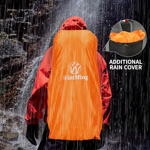 75L Hiking Backpack with Rain Cover Waterproof Camping Backpack Shoes Warehouse for Men Women, Frameless - color: Green, size: 75L