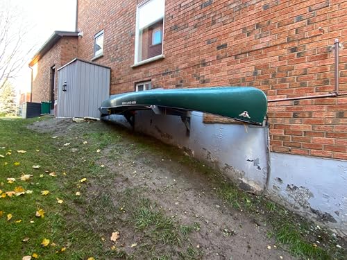 ReRackiT - Outdoor or Indoor Wall Mounted Kayak Rack, SUP Rack, Canoe Rack - Stackable - size: 2 Rack (For Canoes)