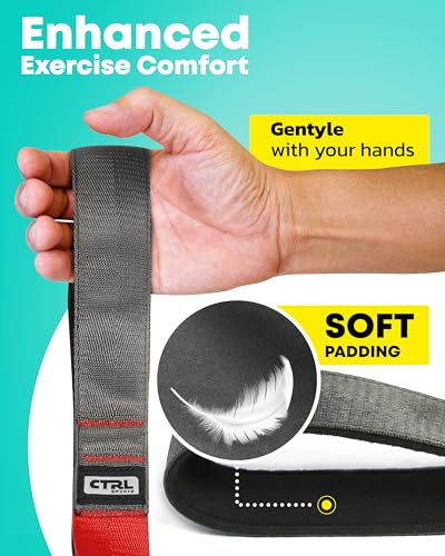 Stretching Strap with Loops - Non Elastic Stretch Band for Physical Therapy, Yoga Strap for Stretching Equipment, Stretch Bands for Exercise and Flexibility - Fascia, Hamstring & Leg Stretcher Belt - style: 12 Loops - Red