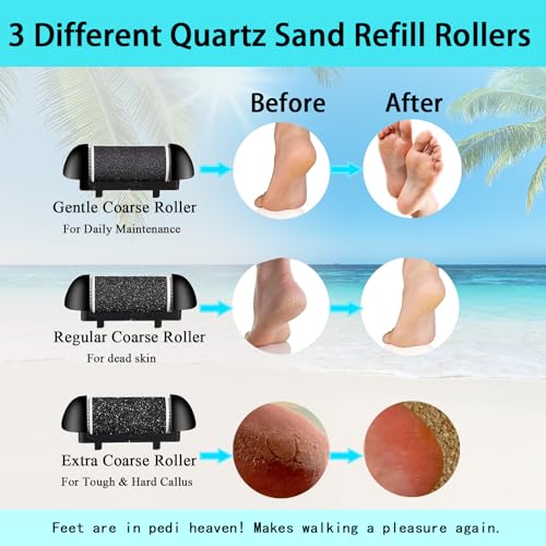 Electric Foot Callus Remover- Long Service Time, Rechargeable Electronic Foot File- Ideal Gift, Professional Pedicure Tools, Waterproof Foot Scrubber, Pedicure Kit Feet Care for Dead Skin (Black) - color: Black