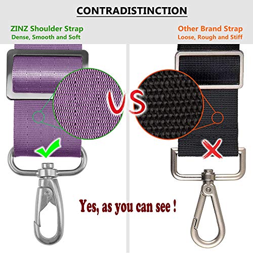 Bag Shoulder Strap, Padded Adjustable Shoulder Strap Replacement - color: Purple, size: 57"