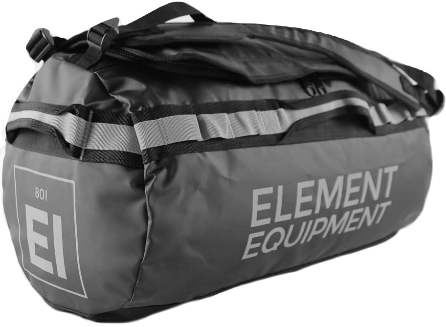 Element Equipment Trailhead Duffel Bag Shoulder Straps Waterproof Black/Grey Medium - color: Black/Grey, size: Medium 51 Liters