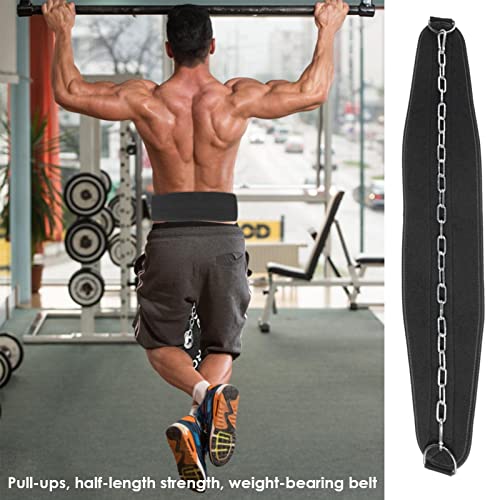 Dipping Belt with Chain 89CM Adjustable Heavy Duty Steel Lifting Chain for Pull Ups, Weightlifting, Powerlifting, Bodybuilding Workouts, Weighted Parallel Dips Strength Tested Up to 50kg