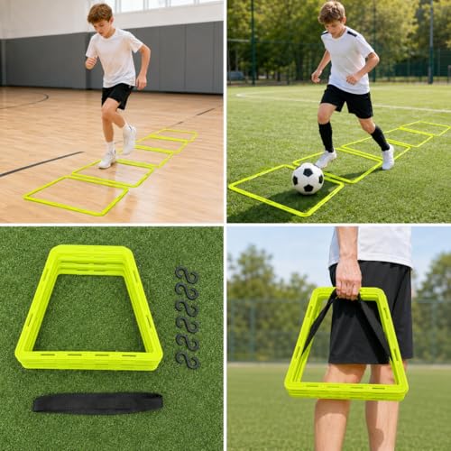 Agility Training Rings, for Footwork Speed Training, Workout Rings with Carrying Bag