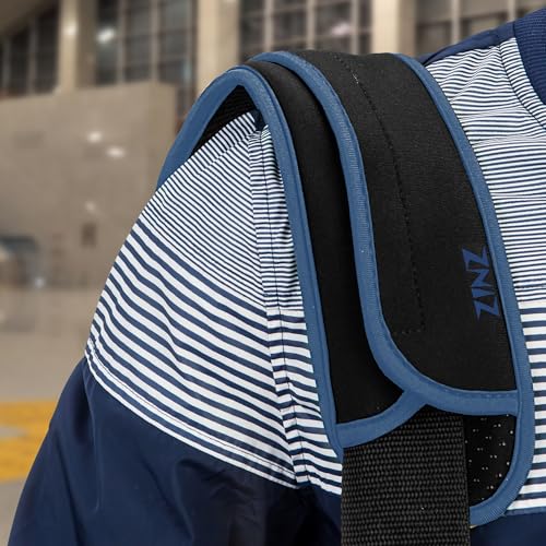ZINZ Ultra Thick & Breathable Universal Shoulder Pad Cushion for Bag - Long & Comfort - color: Black&blue