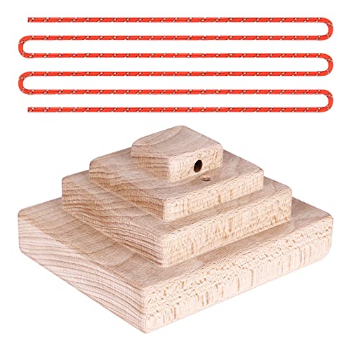 TWO STONES Rock Climbing Training Pinch Block, Finger Grips Hanging Pinch Grip with Edges and Pockets