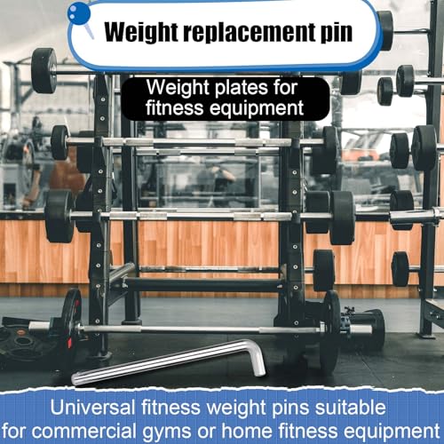 NQEUEPN L Shape Weight Stack Pin, 3/8" Dia 4.4" & 6" Locking Space