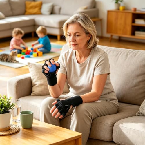 Hand Strength Ball Finger Muscle Trainer Ball | Hand Strengthening Gear for Weightlifting Office Rock Climbing Home Fitness Gym Outdoor Workout - color: Blue