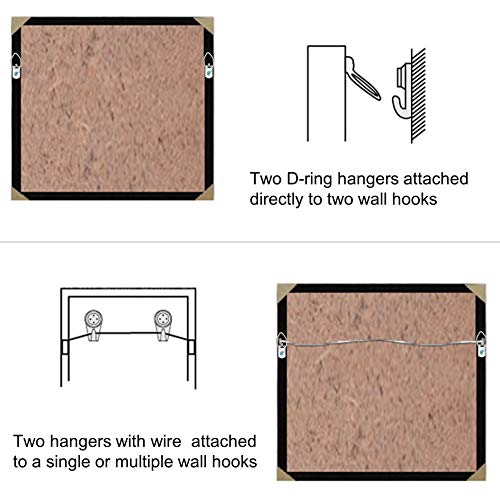 100 Pack Small D-Ring Steel Picture Hangers with Screws (Silver) | Metal Picture Hanging Kit, Picture Frames Hangers, For Hanging Photo Frames, Artwork, Paintings, Clock, Canvas Hooks - size: 100 Pack-Single hole
