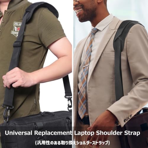 Wide Replacement Shoulder Strap Adjustable Crossbody Canvas Webbing for Messenger Bag Laptop Computer Bag - color: #1 - Black