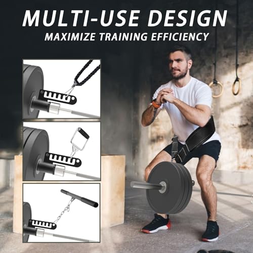 J Bryant Landmine Attachment & Belt Squat Series, Fits 2" Olympic Barbells, Heavy-Duty Steel Full-Body Training Tools for Press, Rows, LAT Pulldowns & Lower Body Workouts - style: Landmine Attachment with Belt