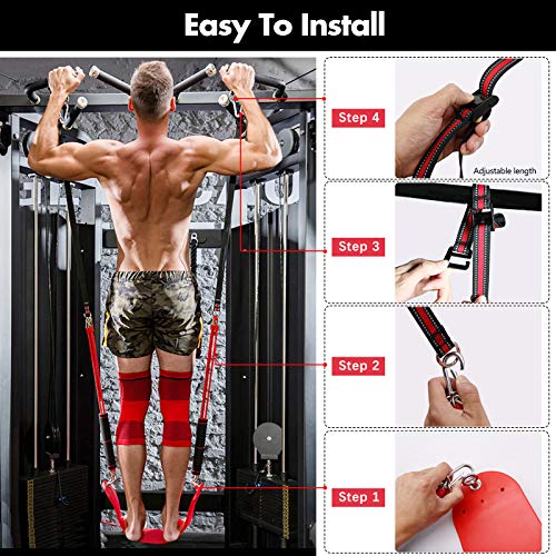 SYNTECSO Pull Up Assistance Bands, Heavy-Duty Pull Up Resistance Bands - color: 220 Lbs Resistance PU Pedal