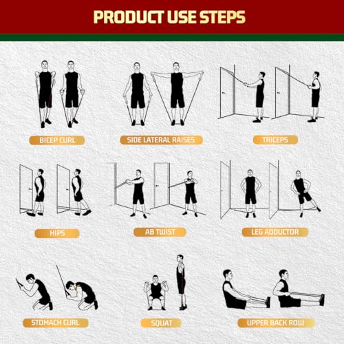 VEICK 10-150LBS Resistance Bands with Handles, Ankle Straps, Door Anchor | Accredited Lab Certified, 100% Natural Latex, Versatile for Yoga, Pilates, Strength, Home Gym - color: Army Green, style: 20-200LBS