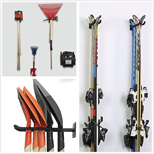 TORACK 4 Pack Garage Storage System Hooks, Heavy Duty Wall Mount Tool Organizer, Chair Hanger Garage Storage Utility Hooks for Car Tires, Ladders, Chairs, Strollers, Power Tools, Garden Tools - size: 4-Pack 12.4" Heavy Hooks