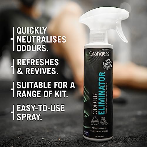 Grangers Footwear and Sports Equipment Odor Eliminator, 275ml Spray Bottle