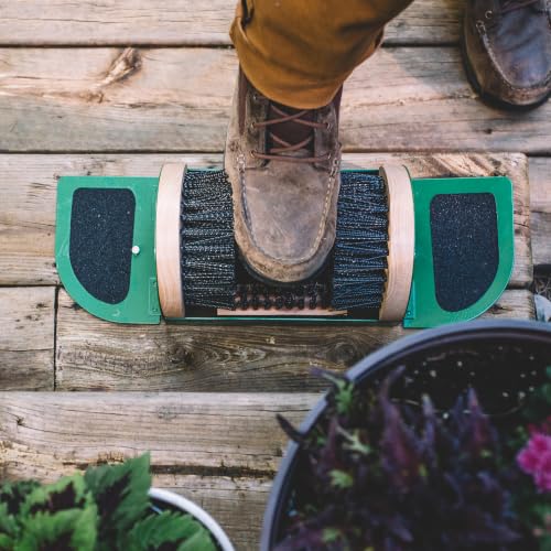 Legacy Boot Scrubber, Upgraded Bristles and Frame Strength - Shoe Scraper & Boot Cleaner Brush - color: Green