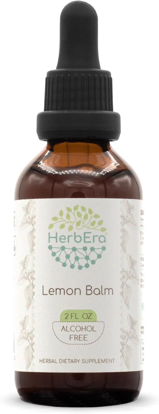 Lemon Balm B60 Alcohol-Free Herbal Extract Tincture, Concentrated Liquid Drops Natural Lemon Balm (Melissa officinalis) 2 fl oz