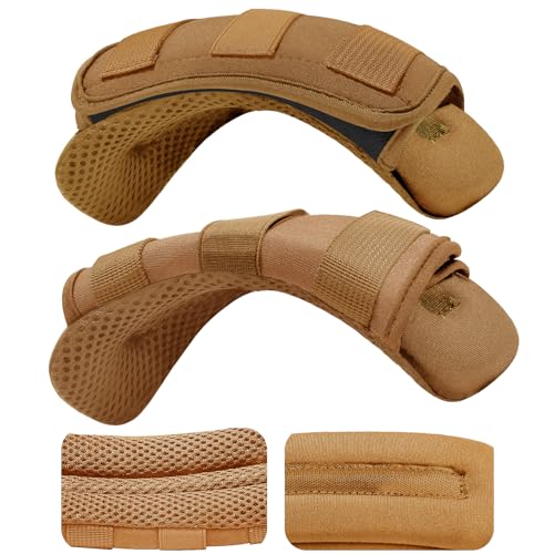 ZINZ 2-Pack Universal Wide Shoulder Pad with Ultra Thick Cushion for Bag Luggage Backpack Bag Crossbody - color: Khaki