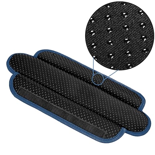 ZINZ Ultra Thick & Breathable Universal Shoulder Pad Cushion for Bag - Long & Comfort - color: Black&blue