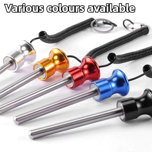 Gym Pin, Universal Aluminum Alloy Weight Stack Pin with Pull Rope for Fitness Equipment Pin Training - color: Black 10*125mm