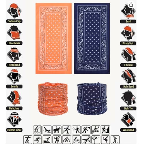 Neck Gaiter Masks Tube Scarf,Seamless Bandanas Buffs Gators,Ourdoor Face Mask Face Covering Multi Headwear - color: No28