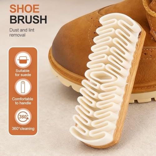 Suede Brush for Shoes, 2026 Suede and Nubuck Cleaner Kit, Soft Rubber Cleaning Brush with Wooden Handle, Suede Shoe Cleaner for Boots, Bags, Jackets, Couch & Sneakers (1)