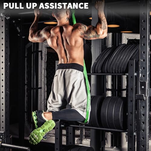 POWER GUIDANCE Resistance Bands, Set of 5 Pull Up Bands, Pull Up Assistance Bands, Exercise Bands, Resistance Bands Set for Legs, Working Out - color: Yellow/red/black/purple/green