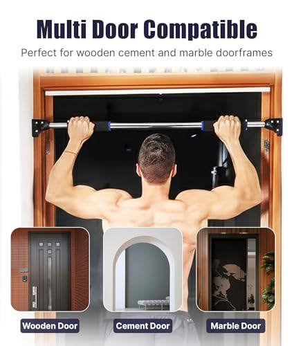 Pull Up Bar for Doorway Chin Up Bar, No Screws Door Frame Width Locking Adjustable 72-97cm (28-38 in) Body Fitness Training Equipment, Strength Training Pull-up Bars for Home Gym, Max Load 440lb