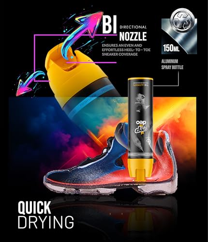 Crep Protect Shoe Deodorizer Spray - Shoe Smell Eliminator Delivers 24-Hour Odor Protection, Residue-Free Formula for All Sneakers, Refreshing Scent (Fresh Linen, Vanquish, 5.07oz)