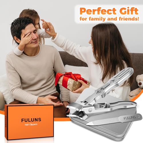 Nail Clippers for Men Thick Nails, Heavy Duty Slanted Toenail Clippers for Seniors Ingrown Toenails with Safety Lock, Large Fingernail Clipper Long Handle Nail Cutter Gifts for Men Women Adults - style: Silver Slanted Nail Clippers