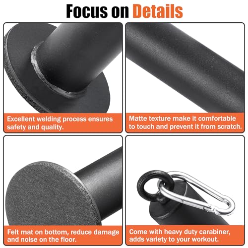 SERTT Weight Loading Pin fit 2 inch Olympic Weight Plate, Gym Pin for Weight Stack with Heavy-Duty Carabiner, Weight Pin Attachment for Cable Pulley System LAT Pulldown - color: Black - 2 inch Olympic Compatible
