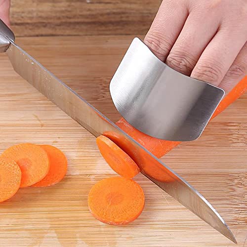 2 Pcs Finger Guards for Cutting, Kitchen Tool Stainless Steel Finger Protectors Finger Guard for Cutting Food, Finger Protectors,Avoid Hurting When Slicing and Dicing(2pcs)