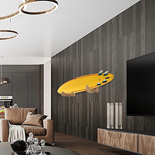 TWO STONES Surfboard Racks for The Wall, Surfboard Rack Hanger Works as a Shortboard, Skimboard & Longboard Hanger or Stand Indoor or Outdoor