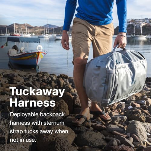Osprey Transporter Lightweight Travel Duffel Bag - Extra Large Water Resistant Durable Gear Bag for Men and Women - color: Mystery White-moody Burgundy, style: 40l