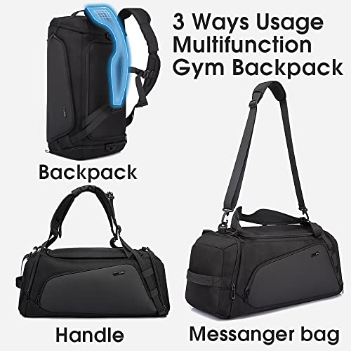 BANGE Gym Sports Duffel Backpack for Man & Women… - color: Black