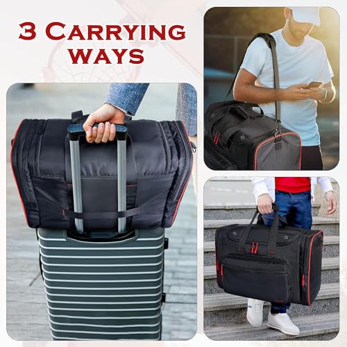 Mancro Padded Sneaker Bag, Sneakerhead Gifts, Shoe Travel Bags Fit 4 Pairs | Come with Insulated Pocket and Shoulder Strap, Multi-functional Sports Gym Duffle for Basketball, Shoes, Cloth