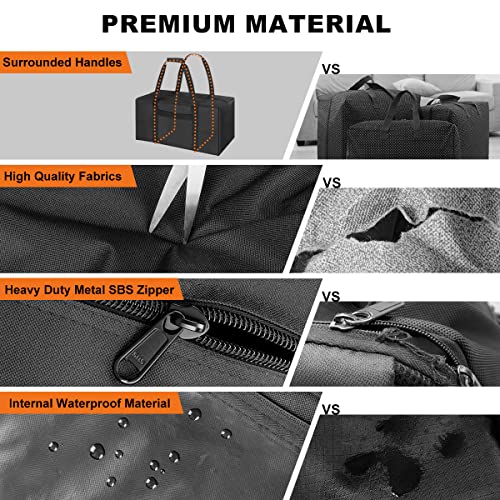 COOLBEBE 24x12x12 Inch Travel Duffle Bag, 53L Mid-Size Weekender, Black | Water Resistant for Overnight Trips, Camping, and Sports Gear Hauling - size: 24” x 12” x 12”